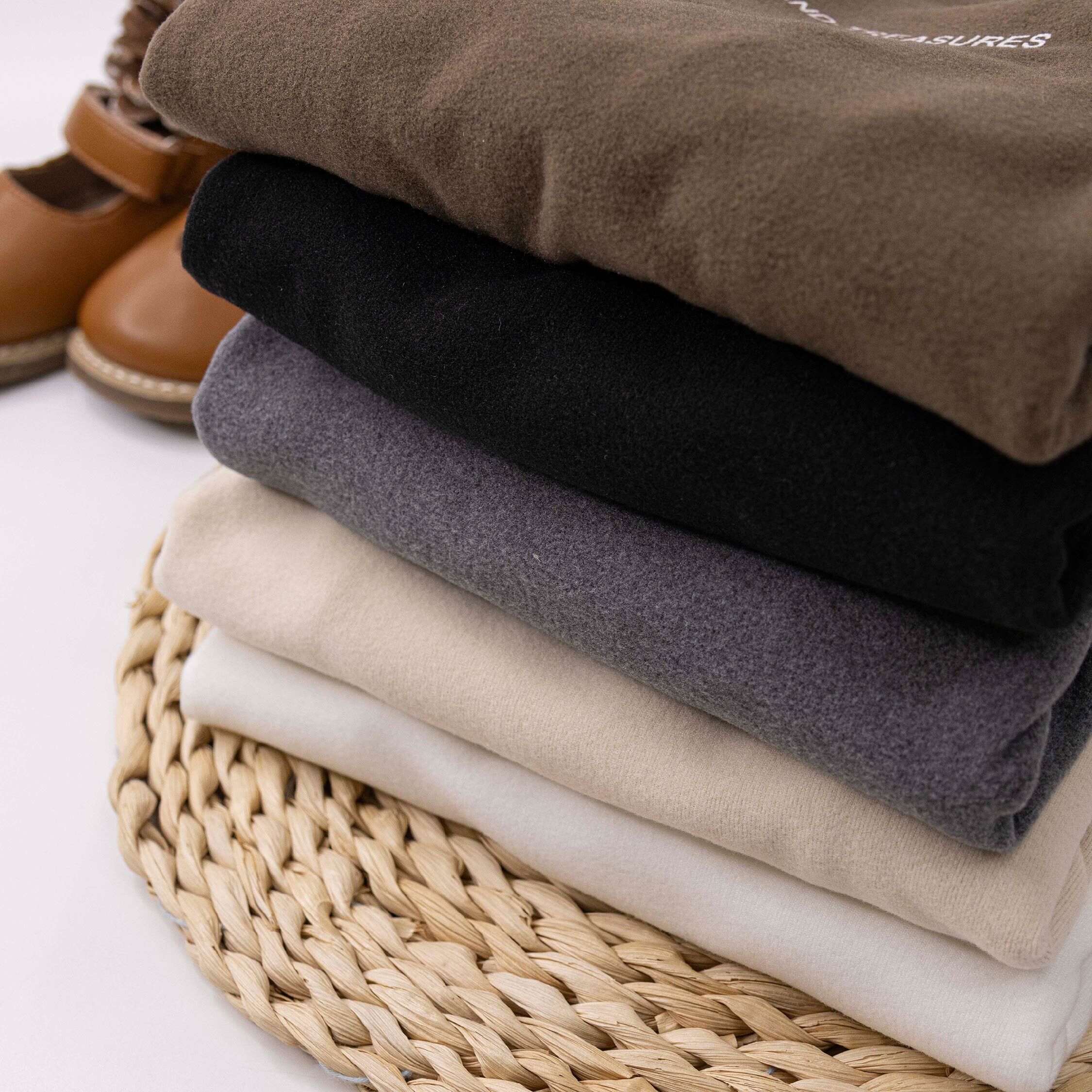 【H55749】潮流英字立領磨毛上衣/內搭衣＊五色