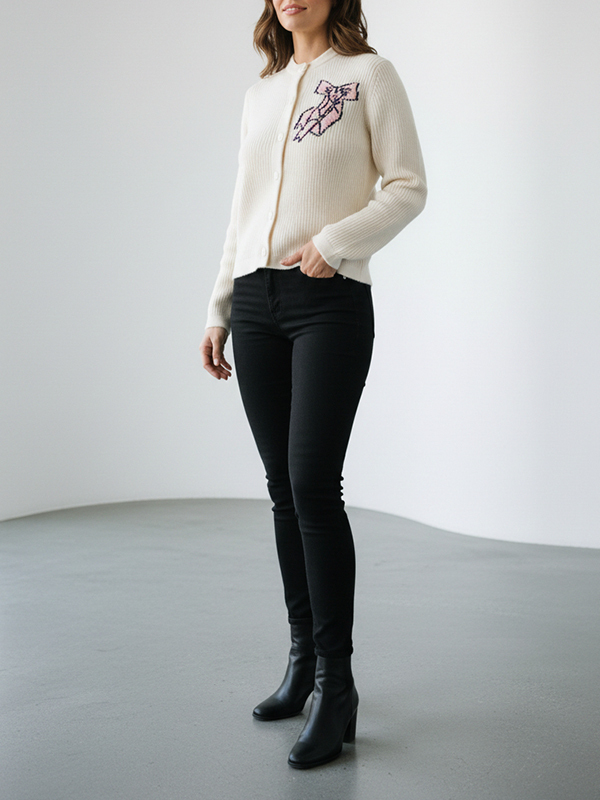 Joshua Sanders 蝴蝶結針織外套(米白)