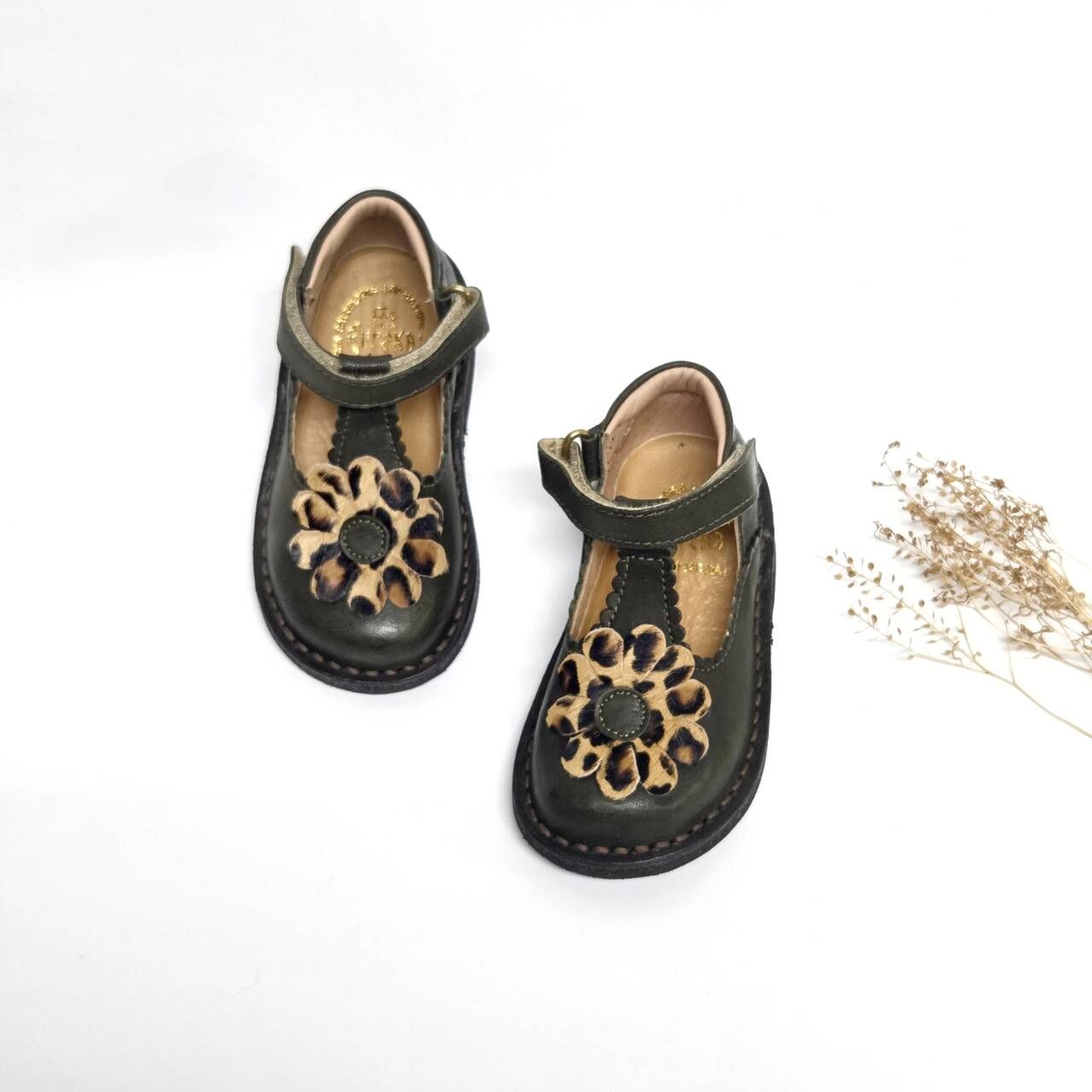 EUREKA 真皮雛菊T字高筒鞋 TRAPPER ARMY HORSE LEOPARD VIBRAM T.MORO(現貨)