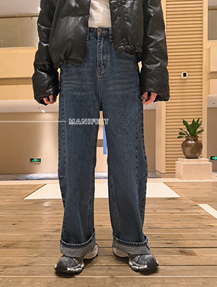 ᴴᴼᵀ ▸▸店長推薦◃◃ 秋冬新款/側釦彎刀落地寬褲 MANIFEST正韓🇰🇷