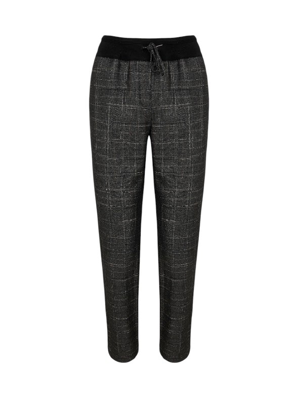 LORENA  羊毛格紋休閒褲