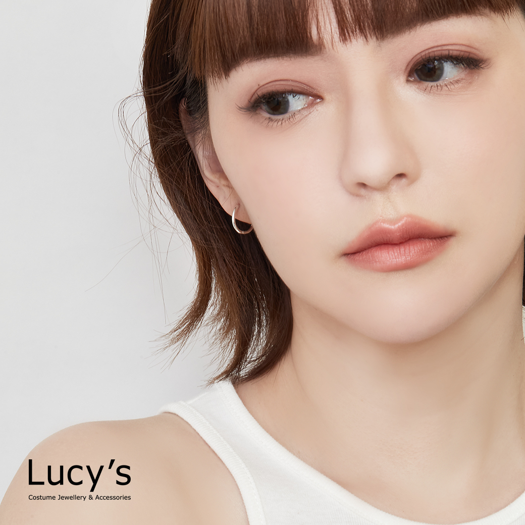 925純銀 線圈 易扣耳環 (115332)