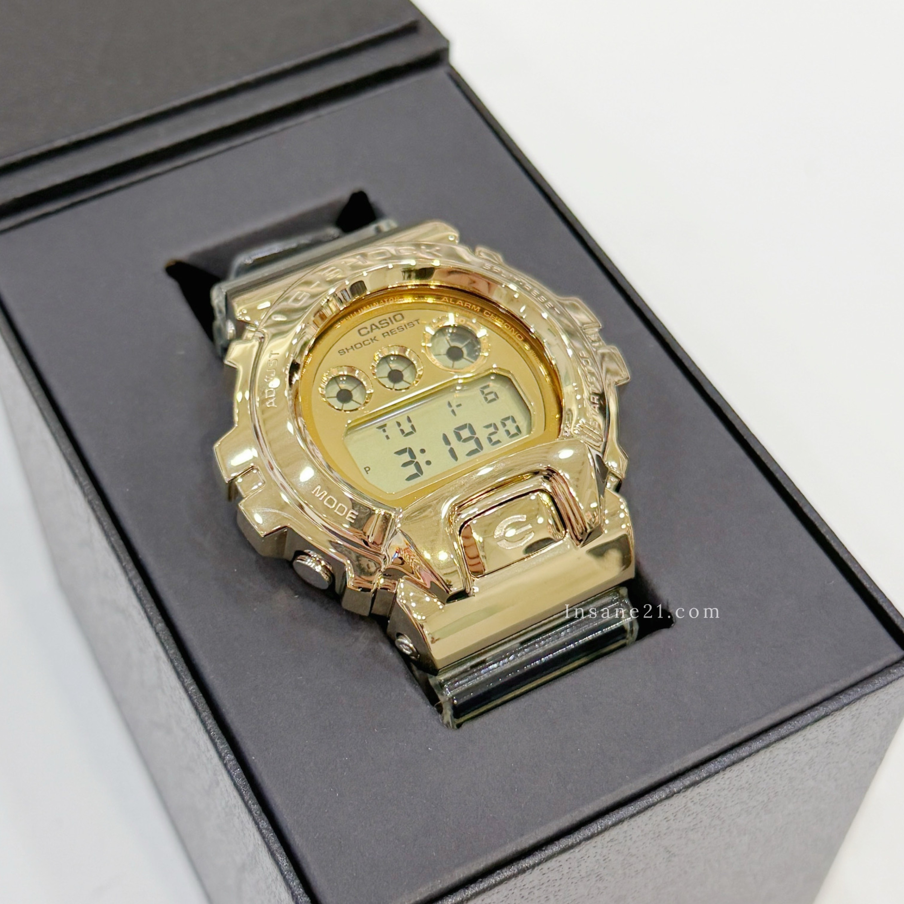 CASIO G-SHOCK 金屬錶圈 透明錶帶 手錶 電子錶 GM-6900SG-9