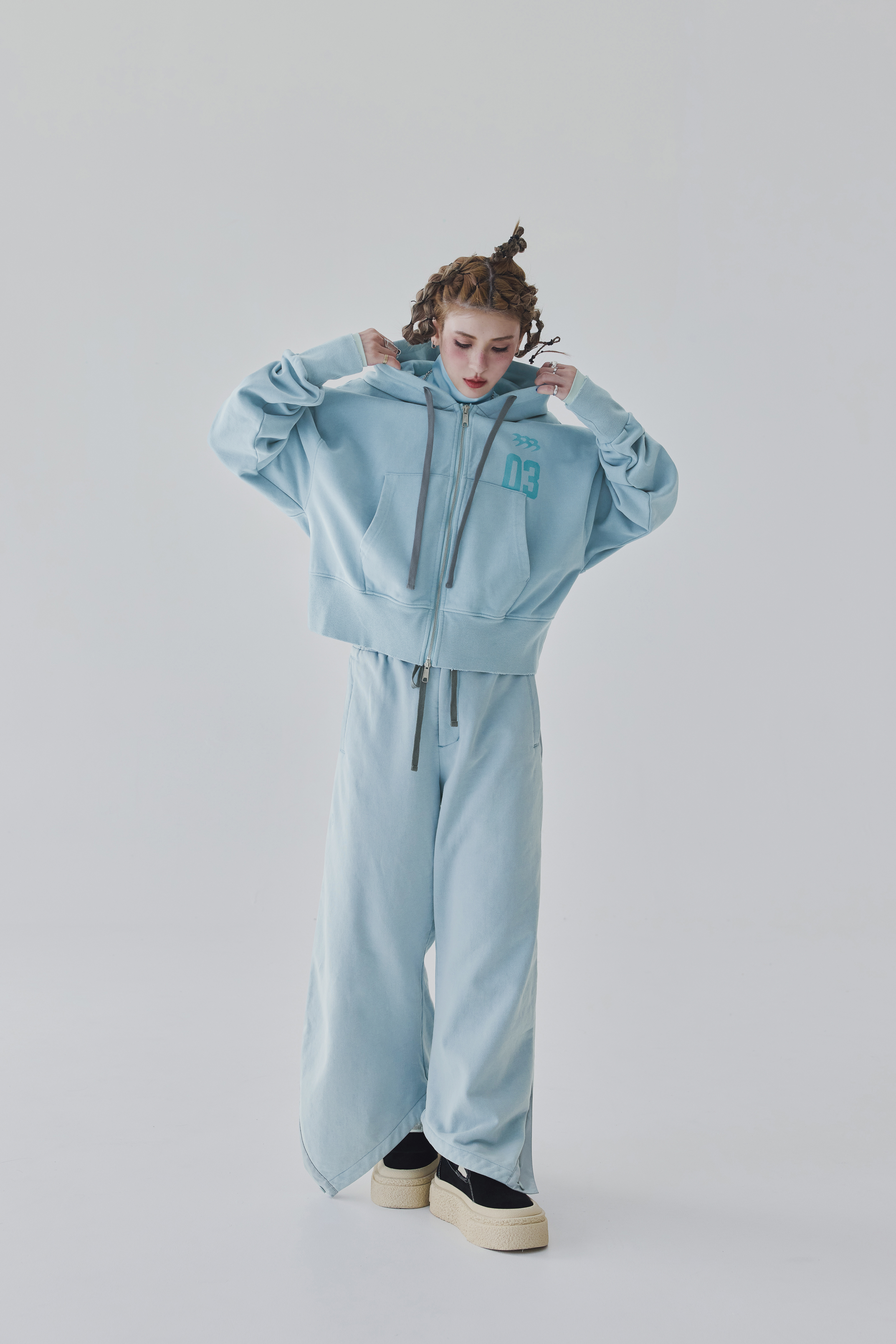 Washed Zip Hoodie Coat｜Iceberg