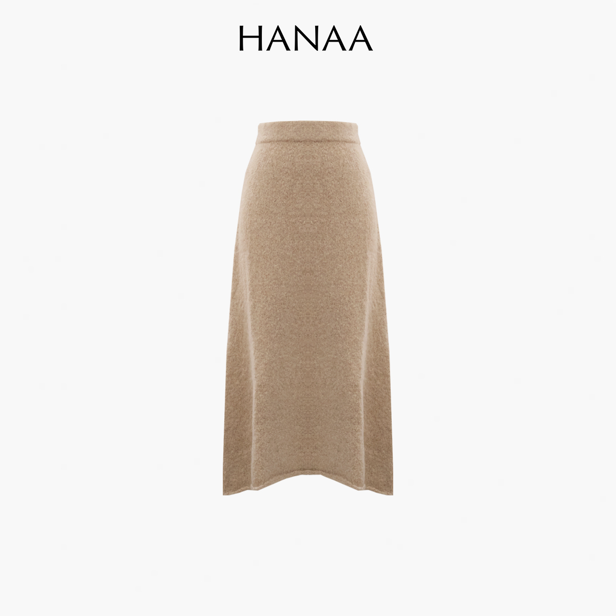 HANAA Alpaca Blend Knit Midi Skirt
