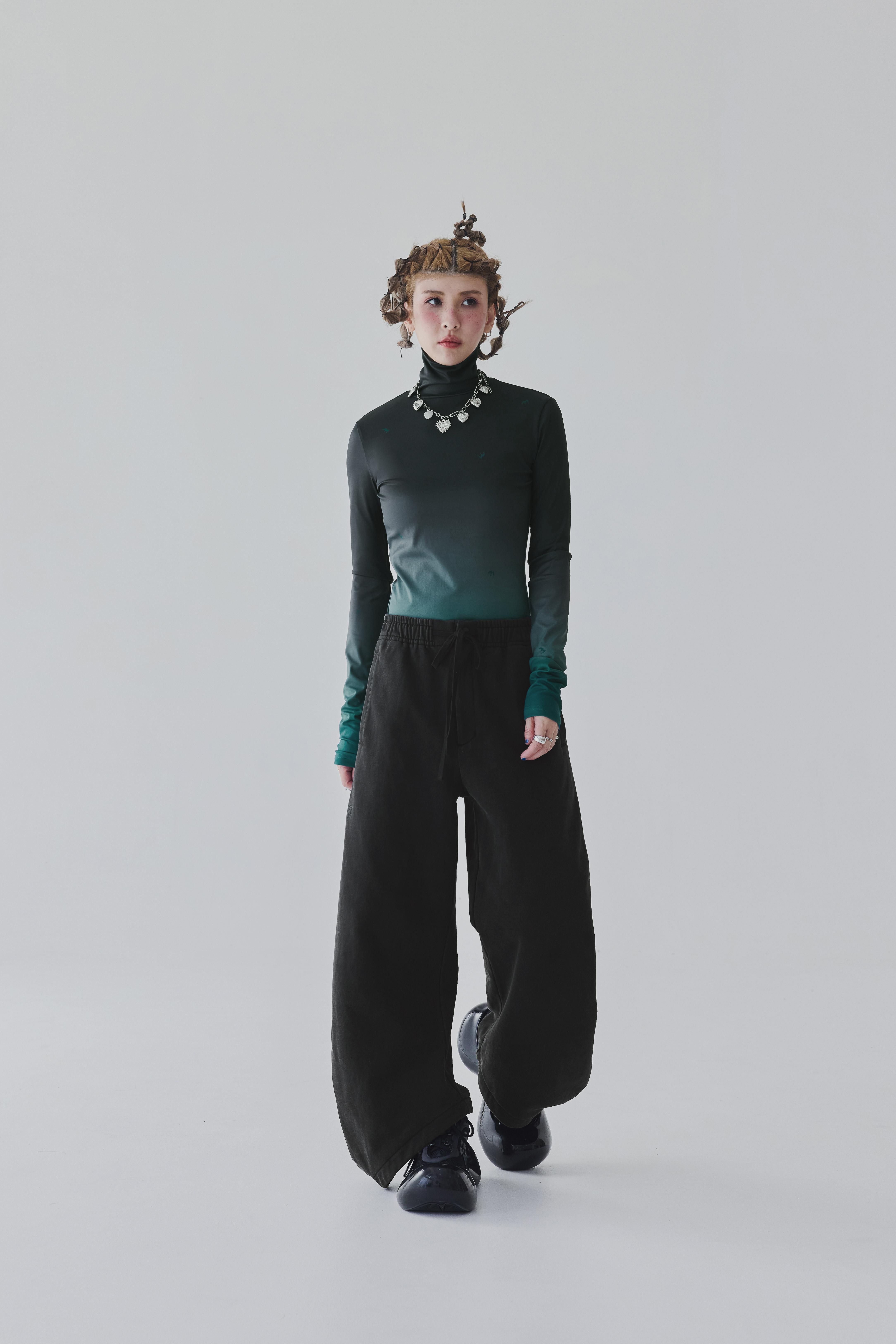 Snap Panel Sweat Trousers｜Black