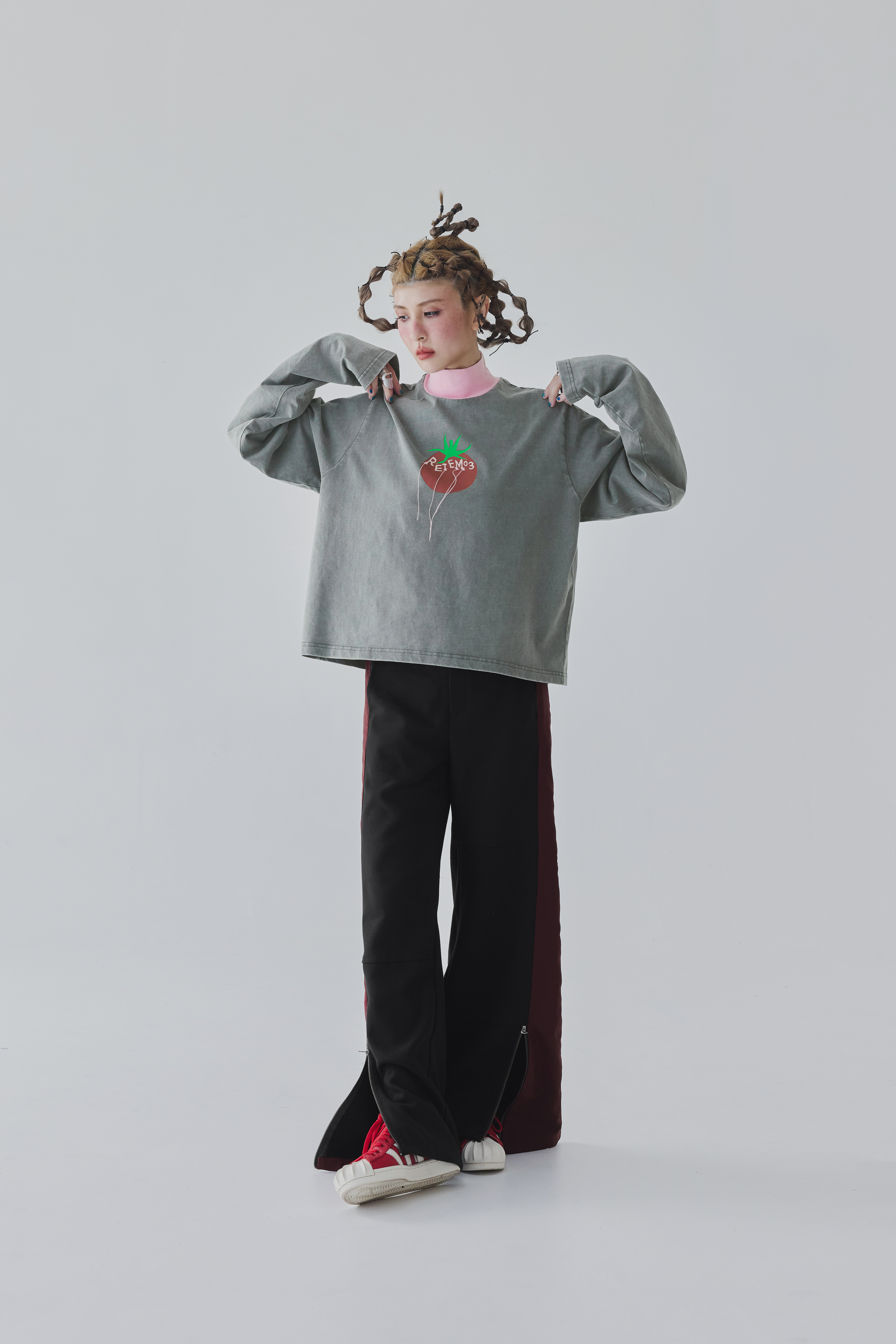 Tomato Long Sleeve Tee｜Gray