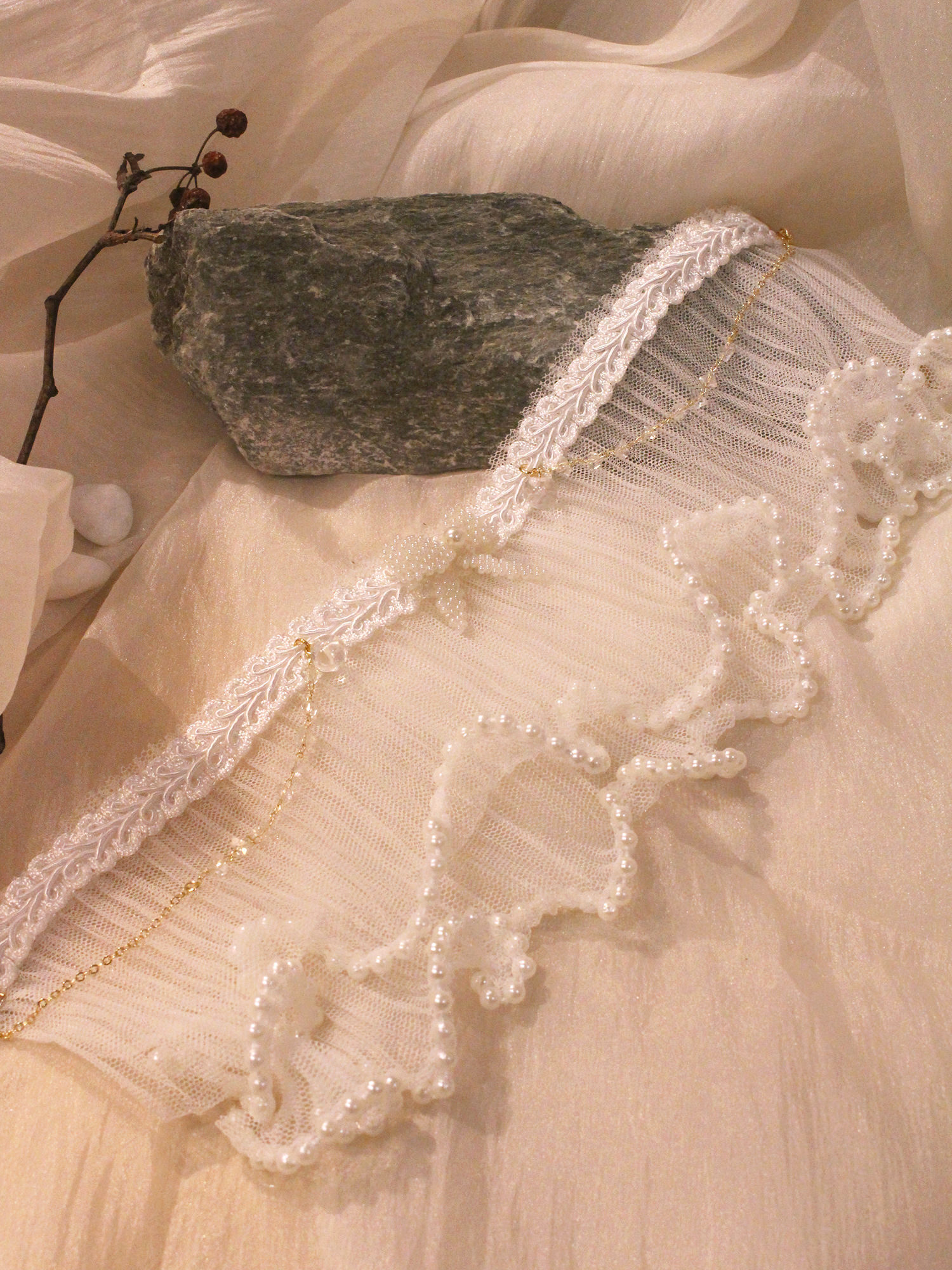 露西亞女爵。MUCHAT手作14KGP雙層透紗蝶結項鍊