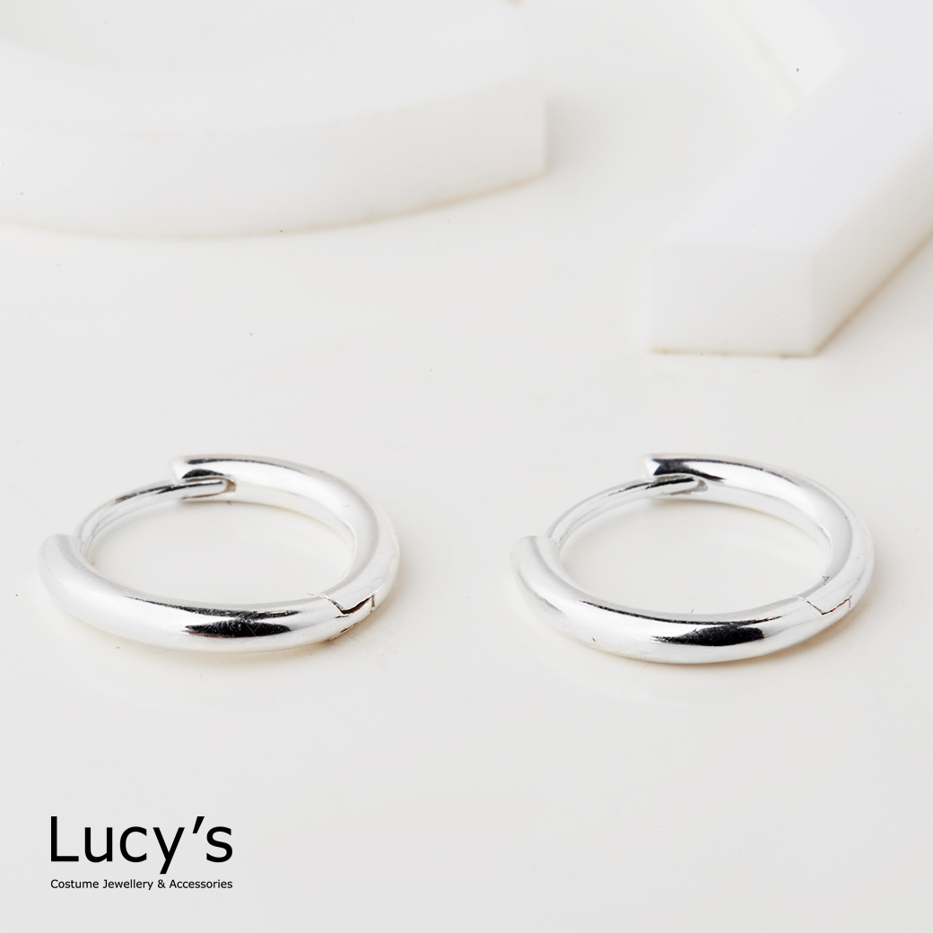 925純銀 極簡圈 易扣耳環 (113176)