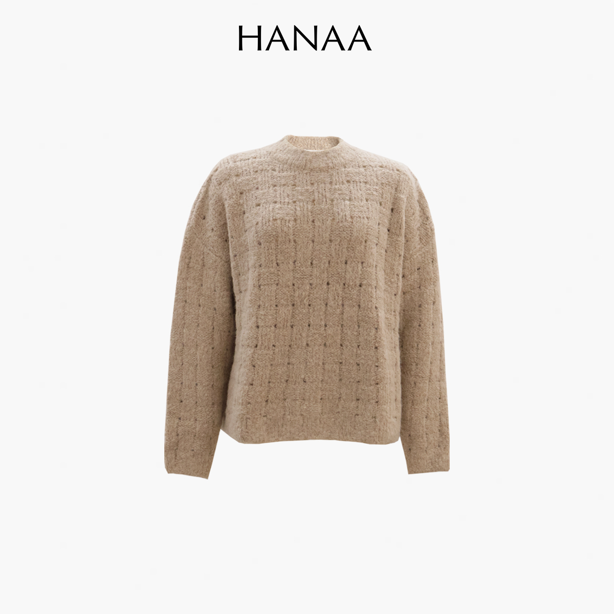 HANAA Alpaca Blend Woven Sweater