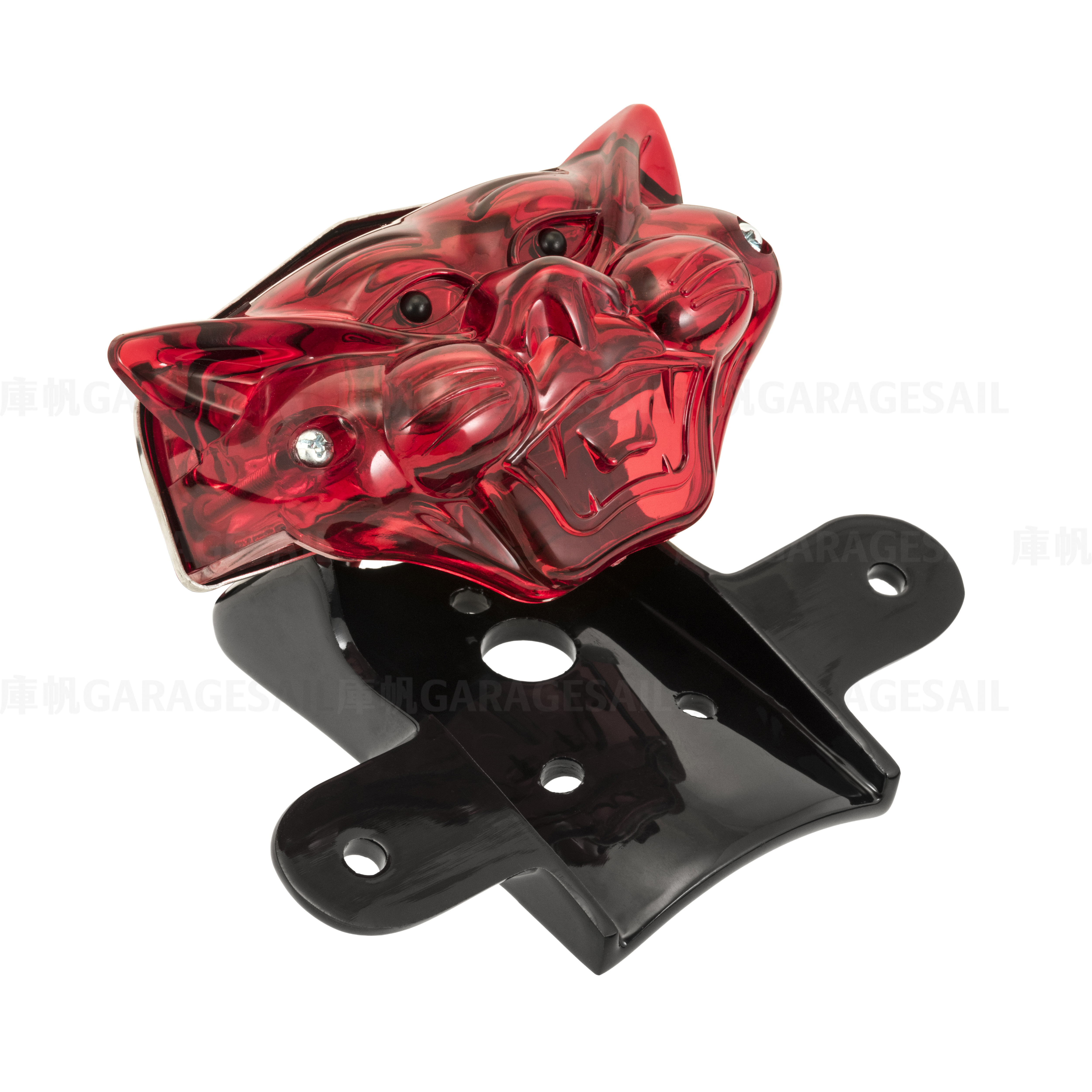 LED 牌架式 尾燈 貓臉 高燈座 - 亮黑