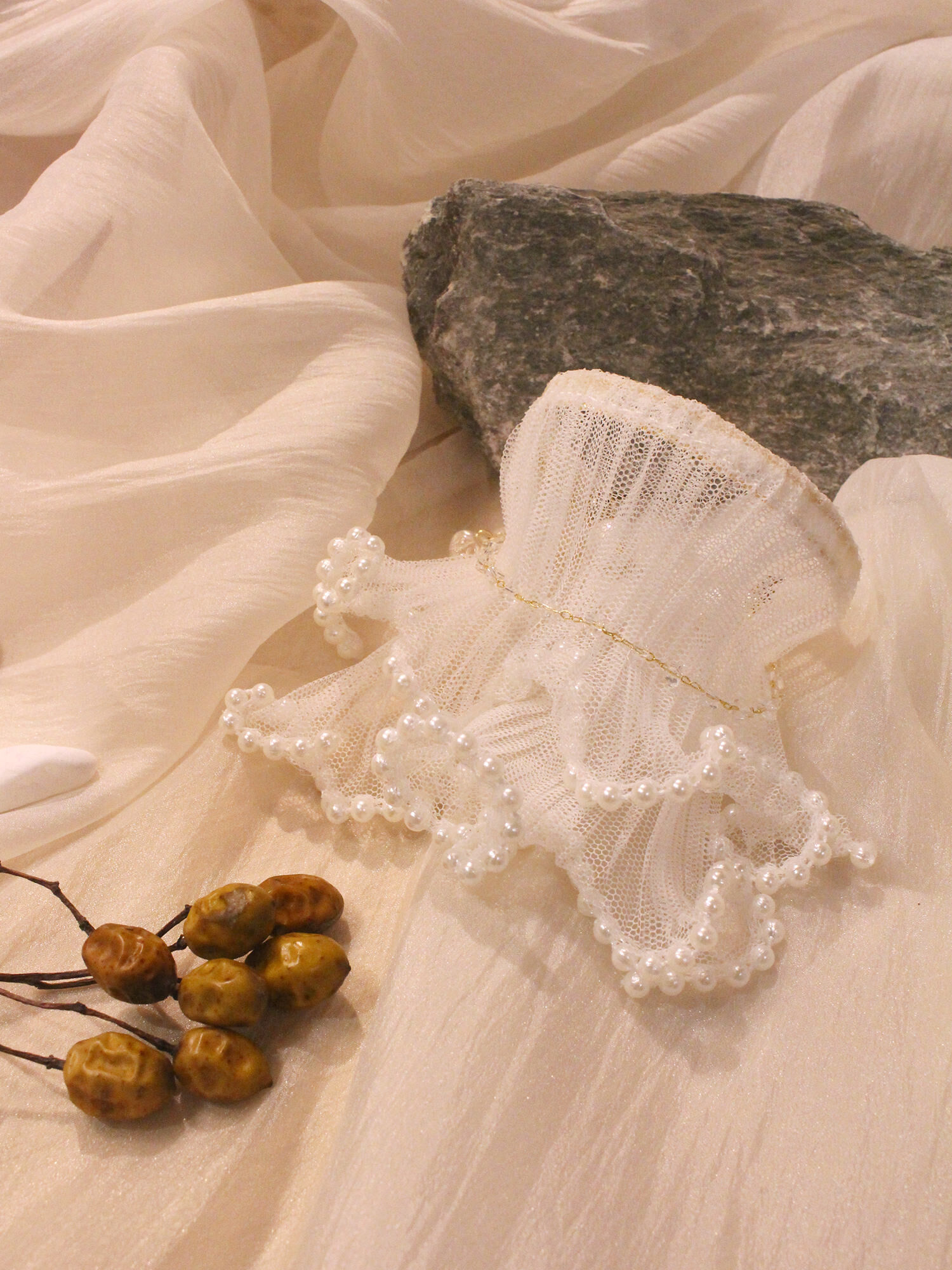 露西亞女爵。MUCHAT手作14+18KGP雙層透紗蝶結手環