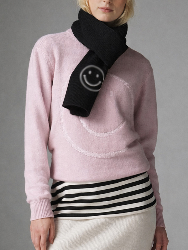 Joshua Sanders 微笑針織圍巾(黑)