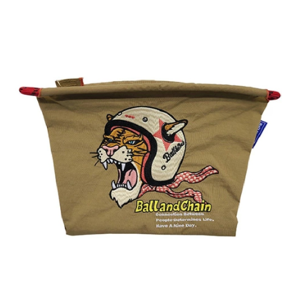 Ball＆Chain 刺繡環保購物袋 P號 - 卡其 (30141603)