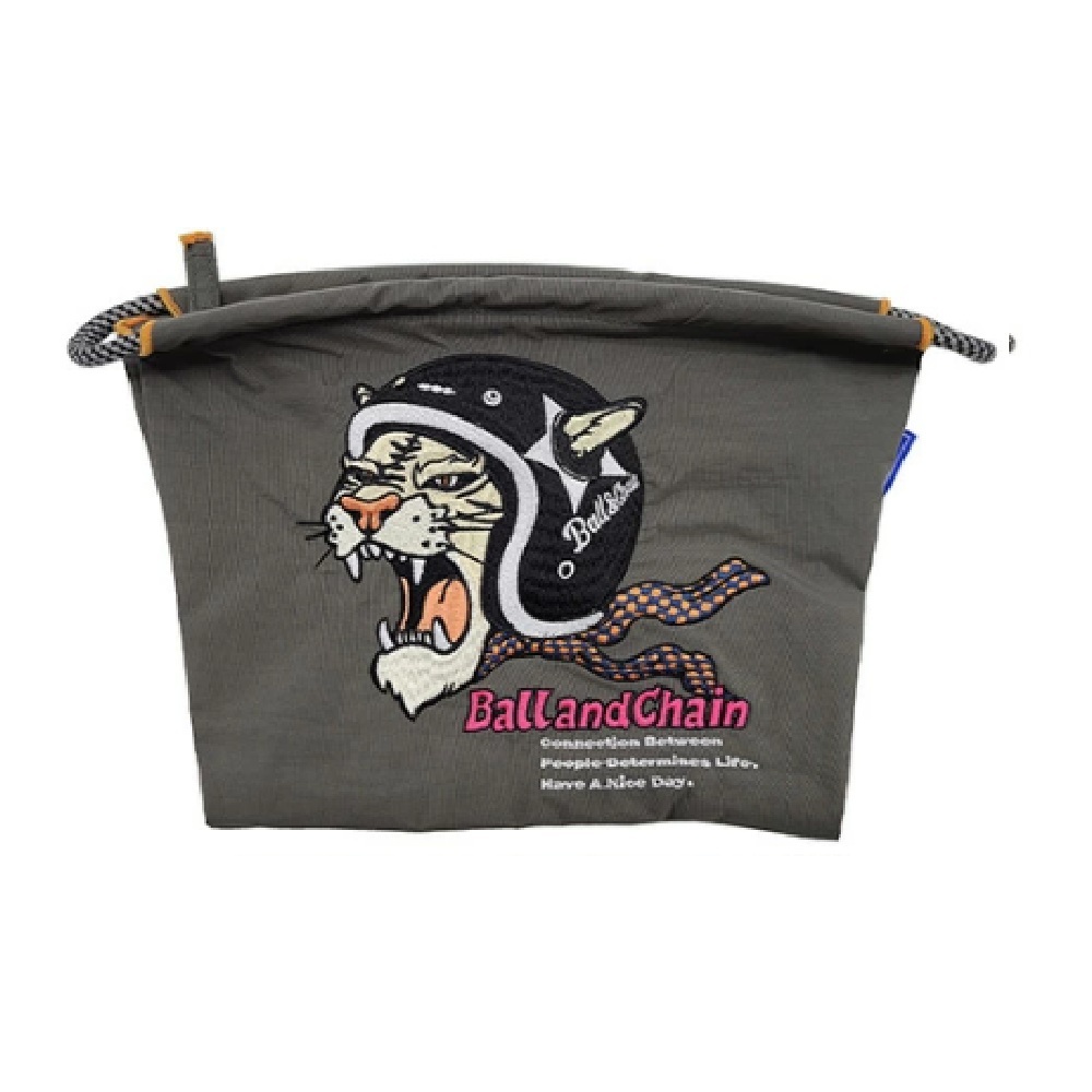 Ball＆Chain 刺繡環保購物袋 P號 - 灰 (30141632)