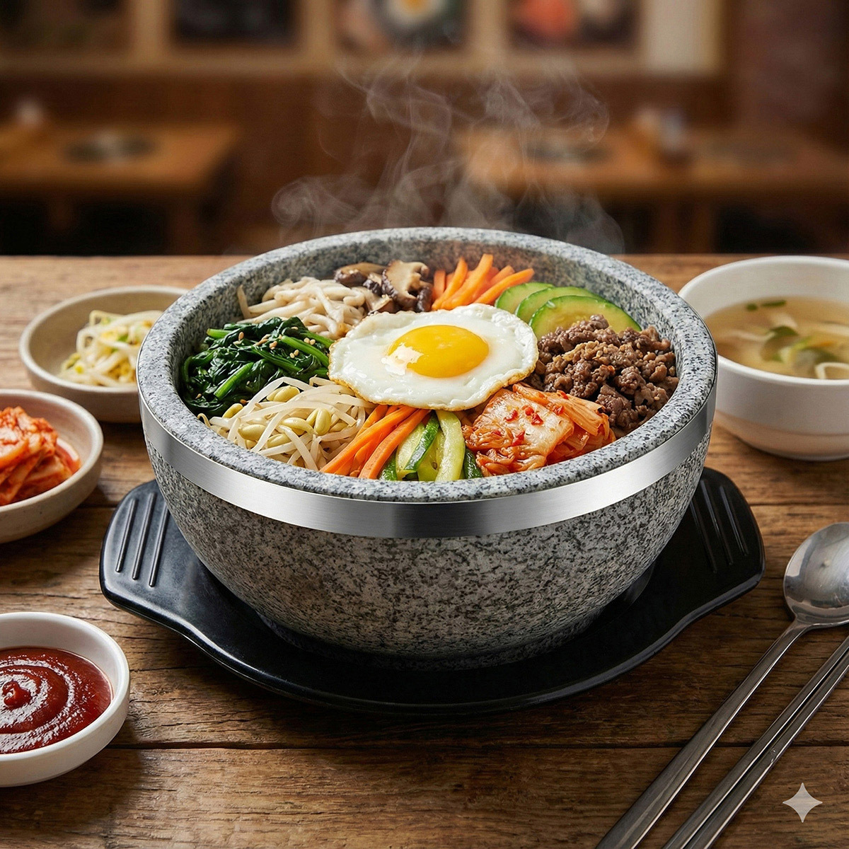 韓國 金屬邊框 石鍋 18cm (贈送防燙底盤)