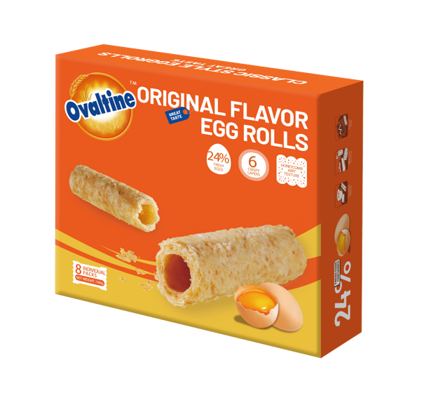 KG260106-S57-Ovaltine-阿華田原味蛋卷禮盒 (8入) Malty Crispy Eggrolls Gift Box (8 packs) -160g  x 12(EXP-6/10/2026)