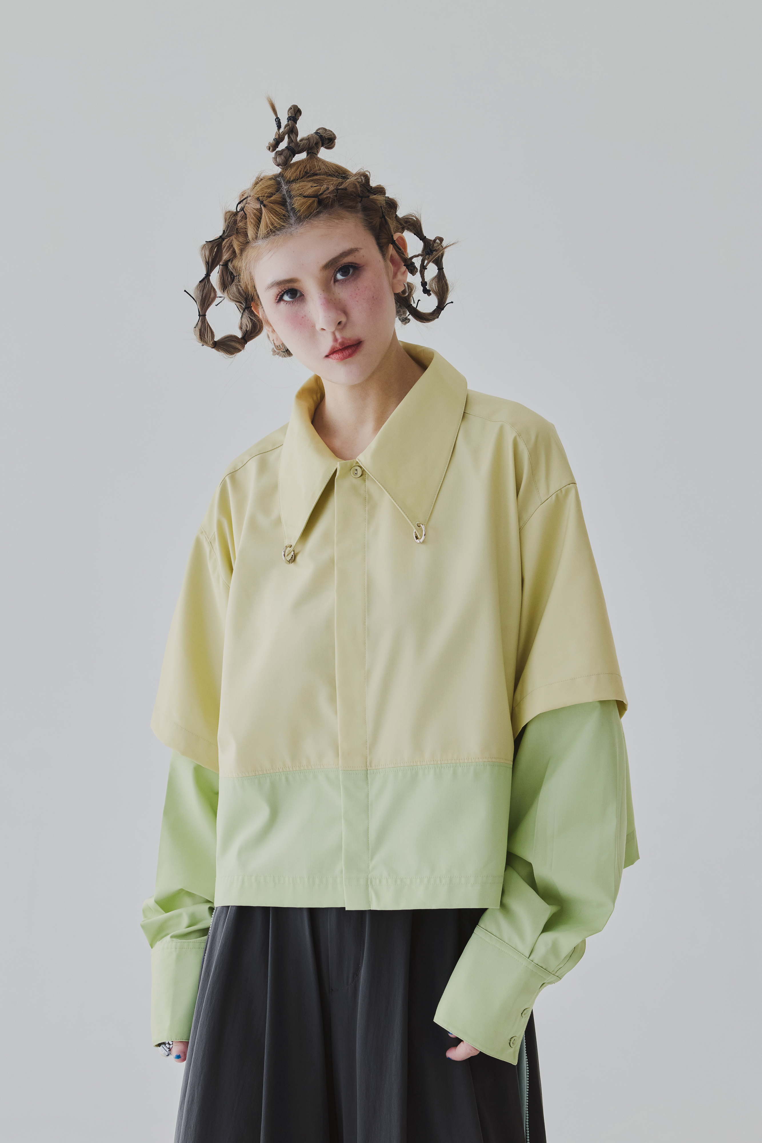 Dual Block Shirt｜Green