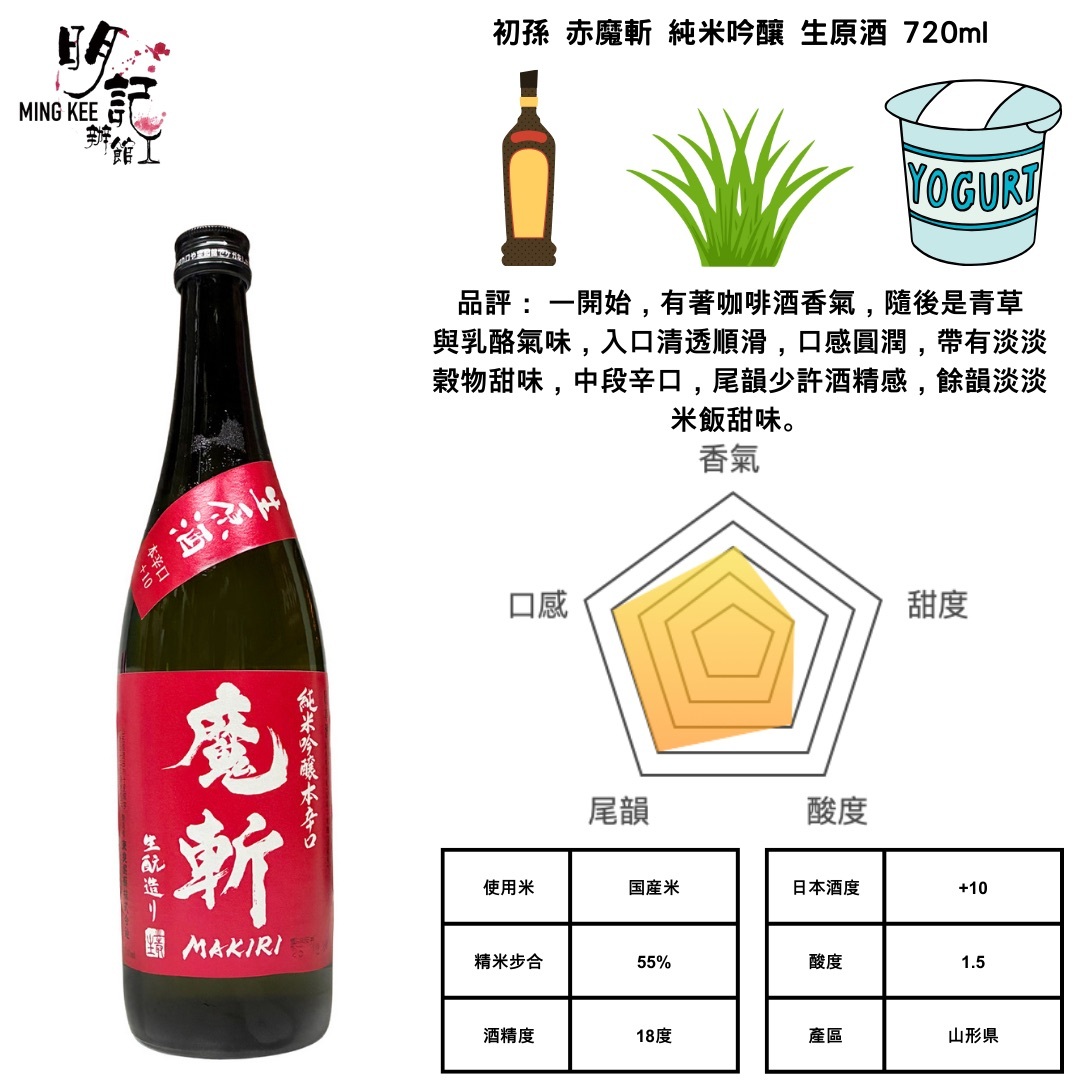 初孫 赤魔斬 純米吟釀生原酒 720ml