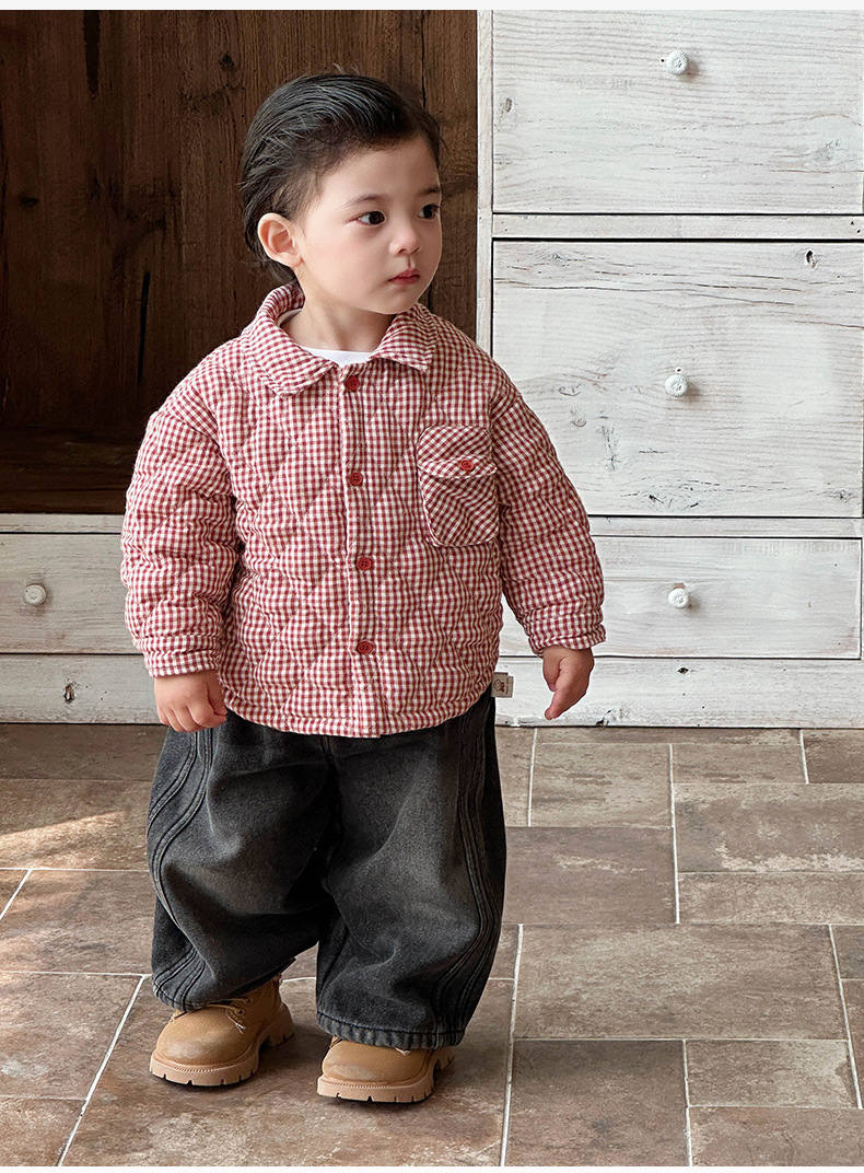 紅格夾棉襯衫(73-100)