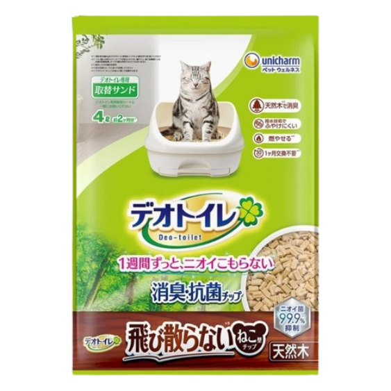 (日本製造及直送)  Unicharm Deotoilet 消臭抗菌礦物貓砂 4L