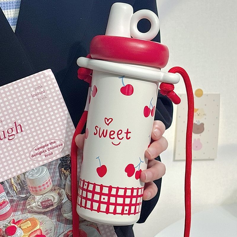 Line Art Strap 316 Stainless Steel Straw Insulated Cup