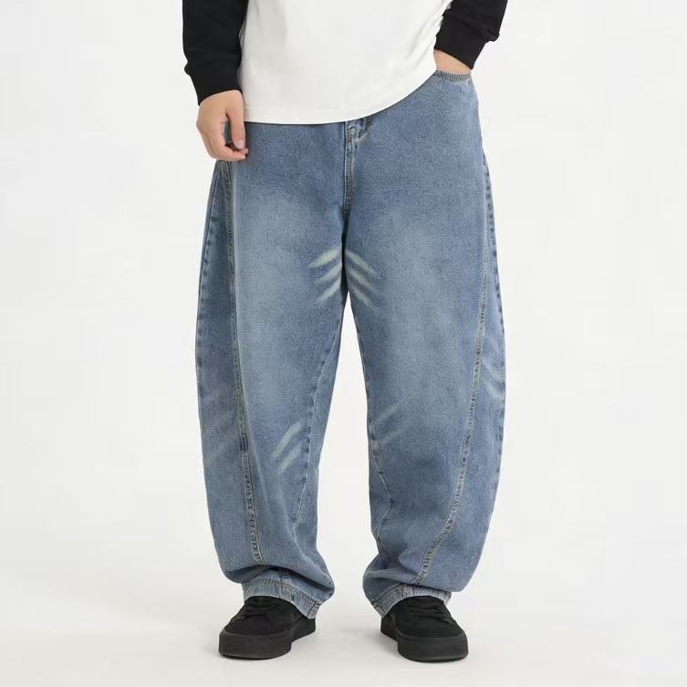 XCTRL 側剪裁微彎刀牛仔褲