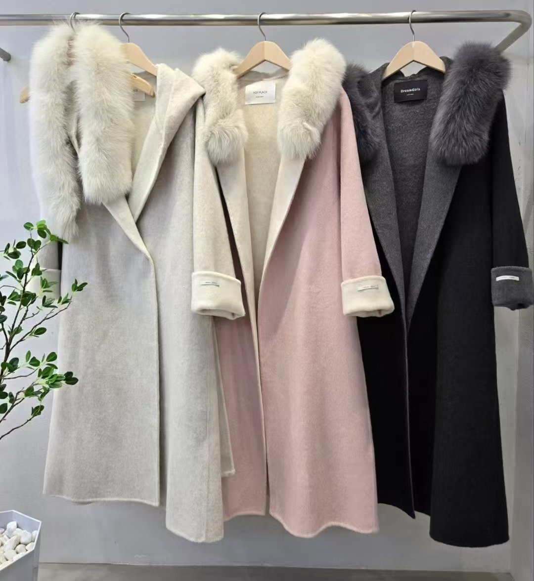 HP5402 毛毛領連帽羊毛大衣