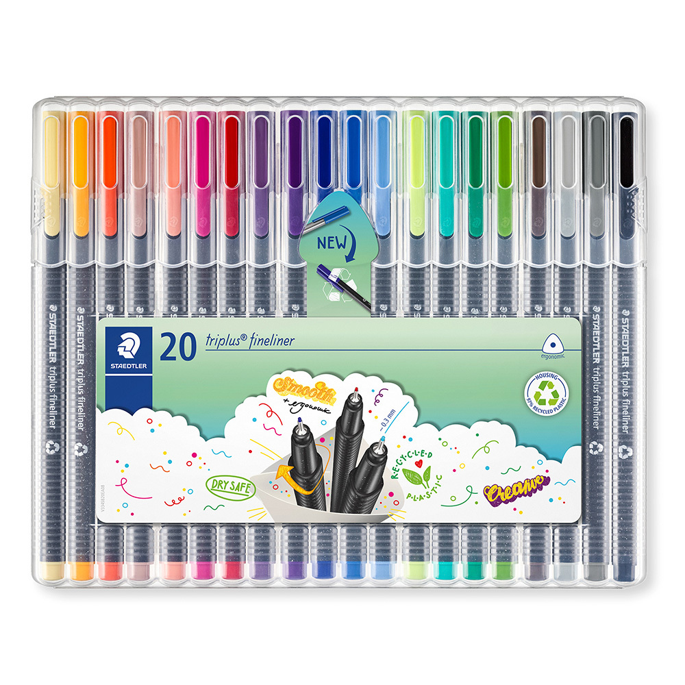 【STAEDTLER 施德樓】 Triplus三角舒寫細字筆20色組 MS334 SB20