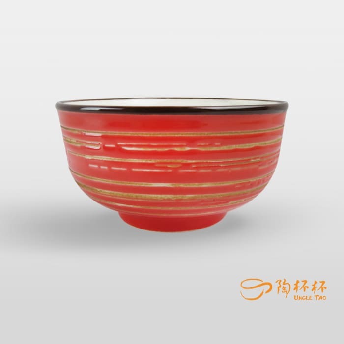 4.5吋 5吋 6吋 條紋多用井碗 橘/粉 【陶杯杯瓷器】