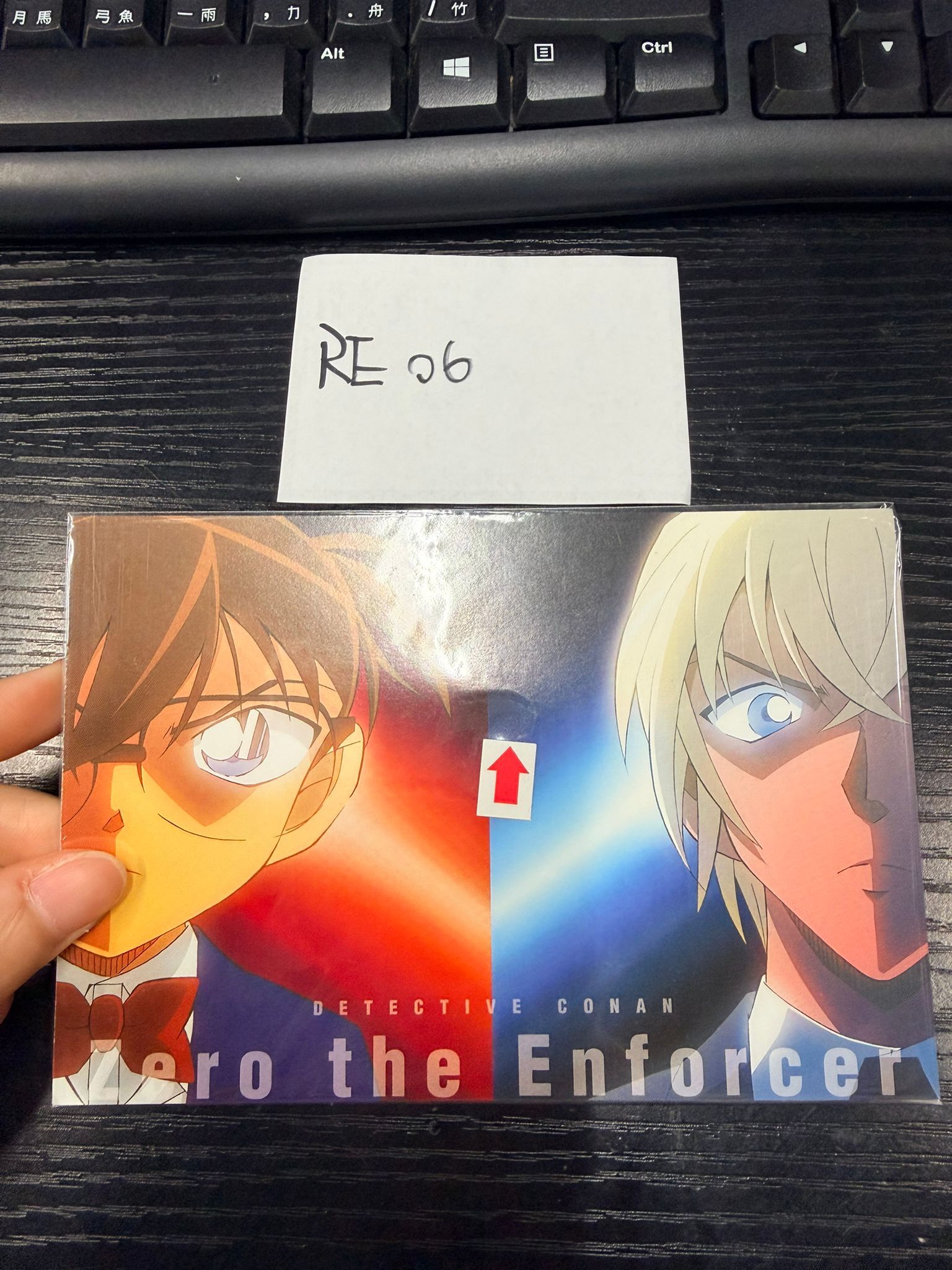 名偵探柯南 明信片 2人 瑕  # RE06