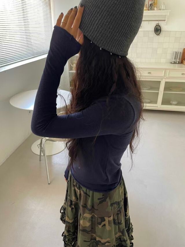 浪漫感流蘇水鑽造型毛帽 / 2色