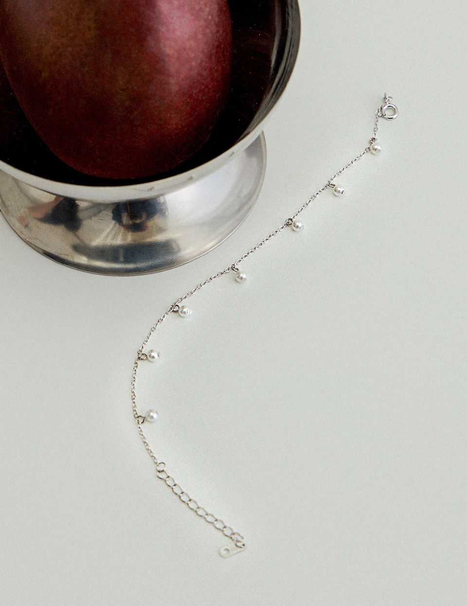 【925純銀】微光珍珠手鍊