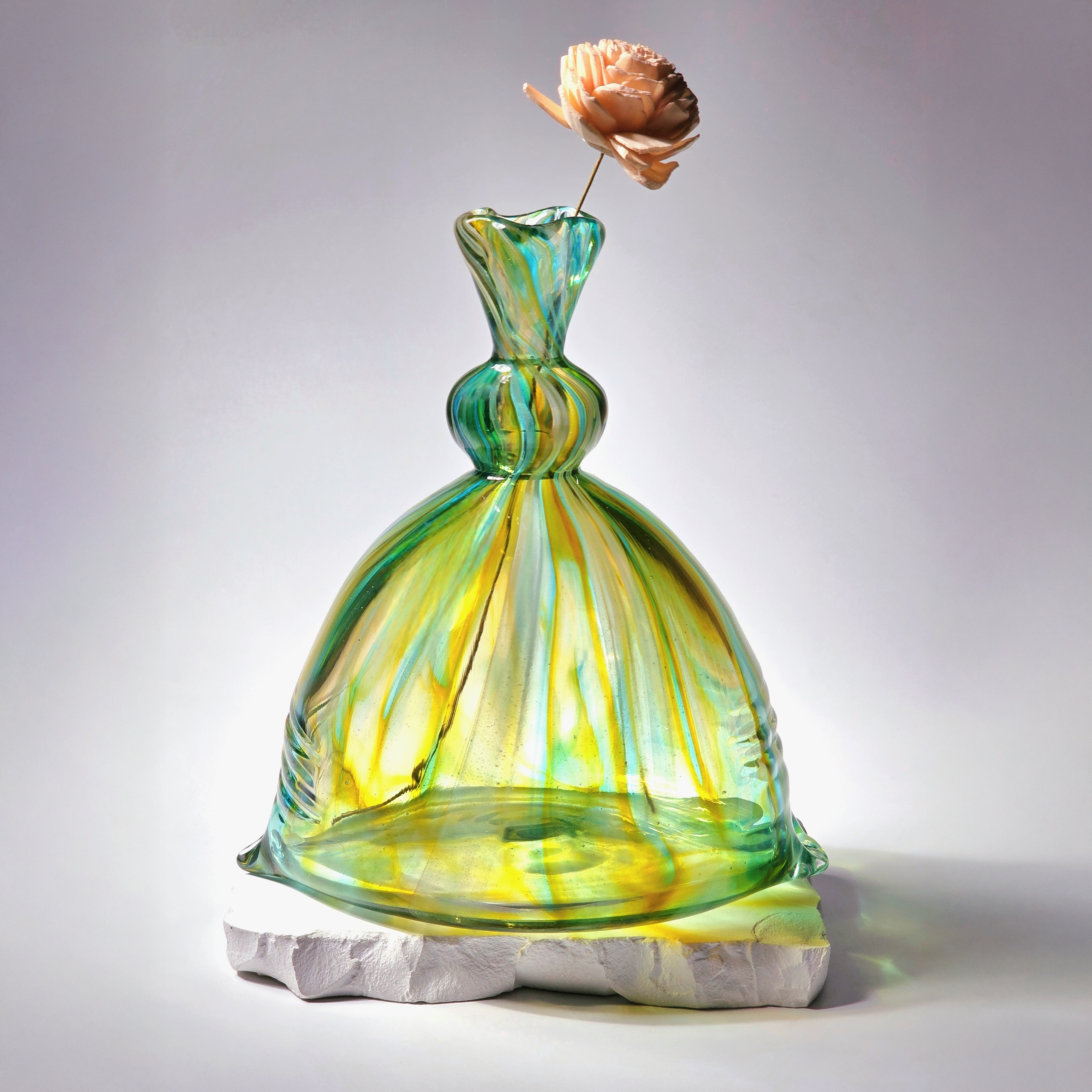 紅琉璃-工藝品訂製-黃綠袋