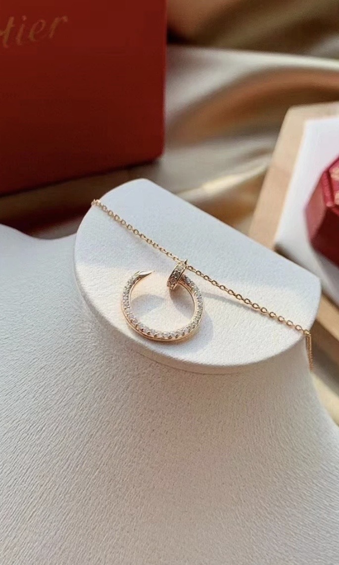 Cartier Juste un Clou系列 玫瑰金鑽石項鏈