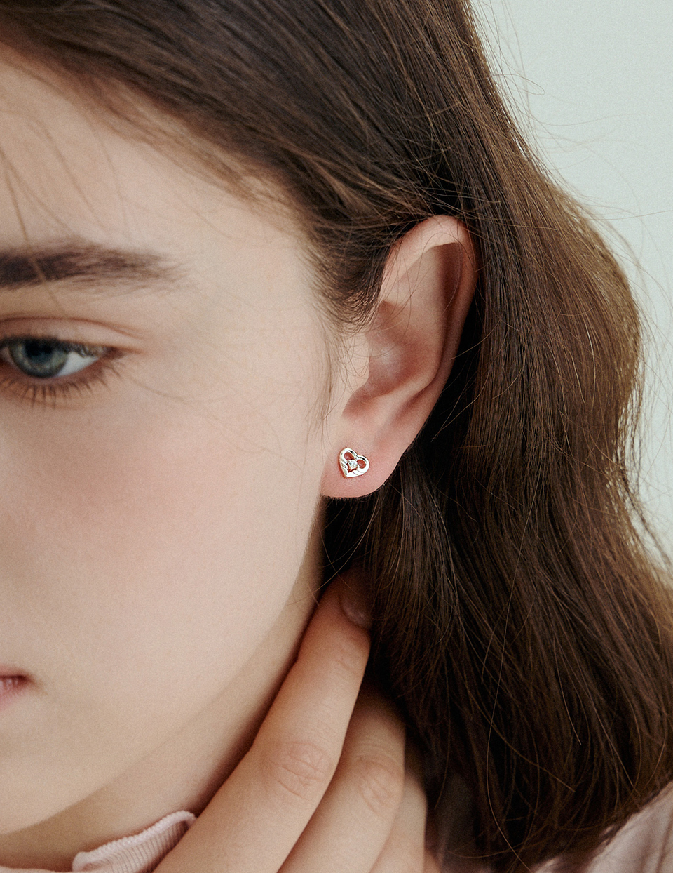 【925純銀】心動小鑽。針式耳環(銀)