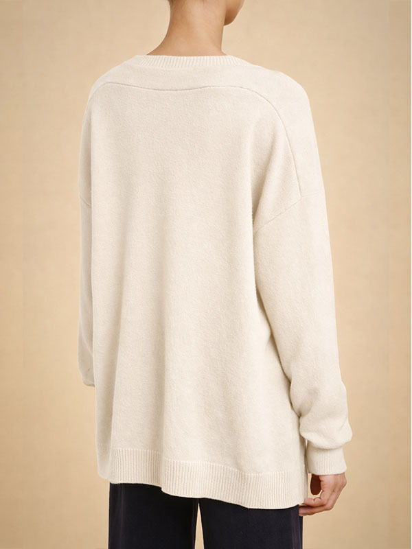 LIVIANA CONTI V領袖釦長袖上衣