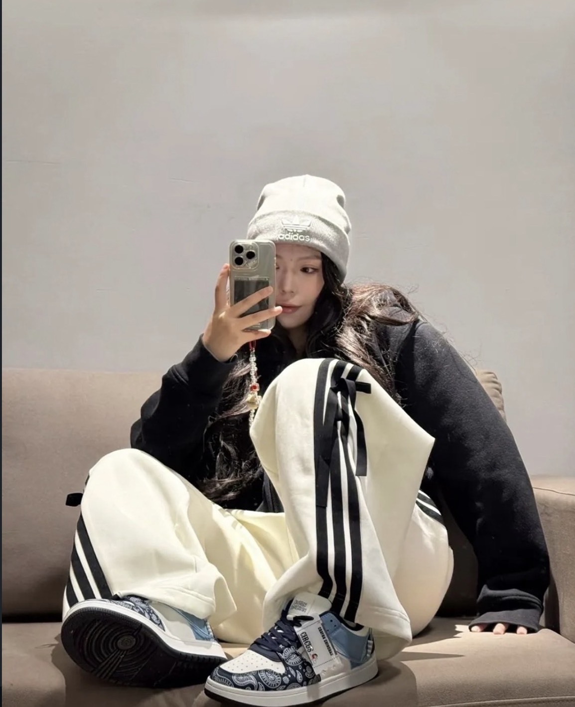 <甜褲爆擊🐼🎀> ADIDAS ORIGINALS 愛迪達 可拆卸蝴蝶結 運動長褲