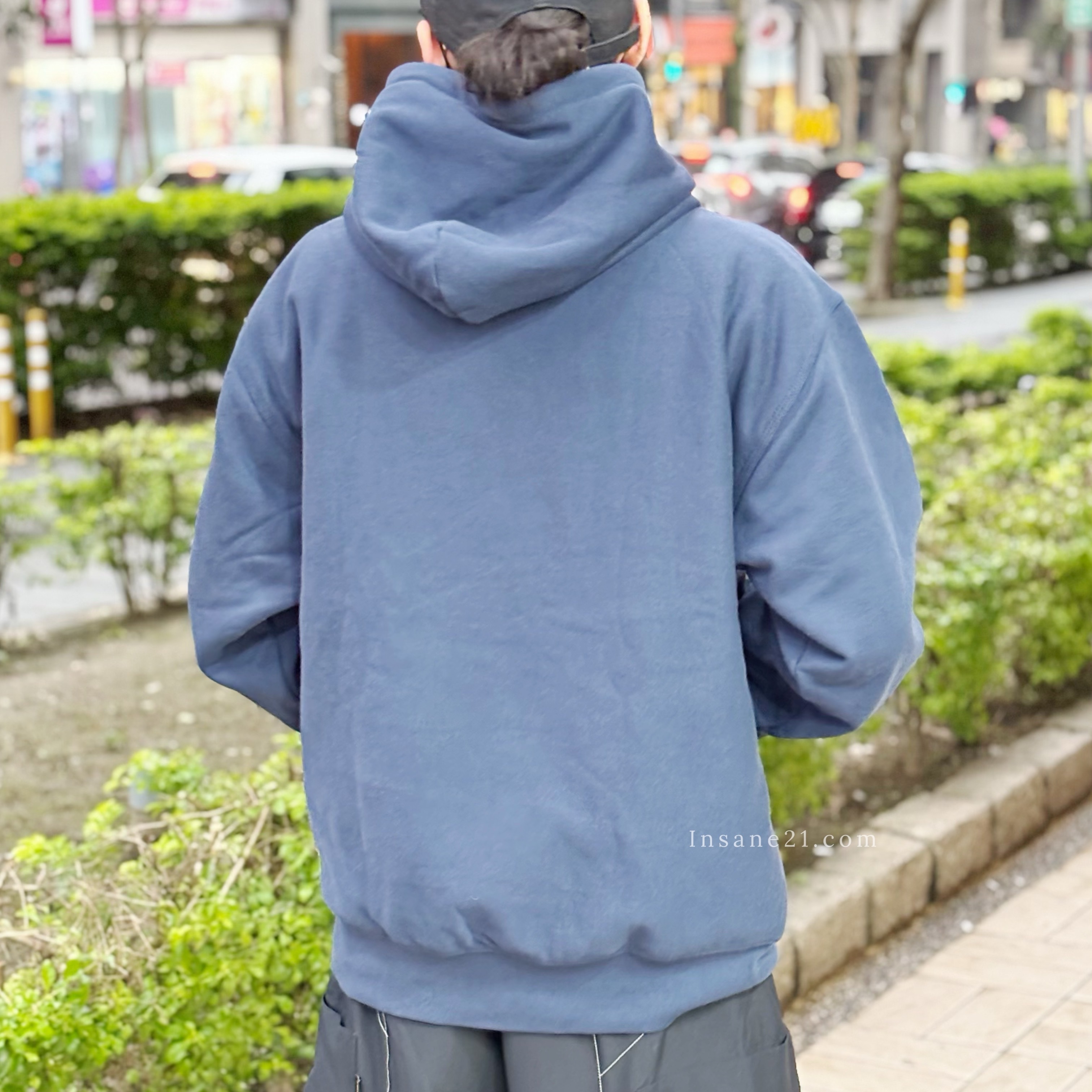 STUSSY LAGUNA USA 海軍藍 帽踢 中間字體 淺紫配色 冬季服飾 長袖 "NAVY"  日本代購