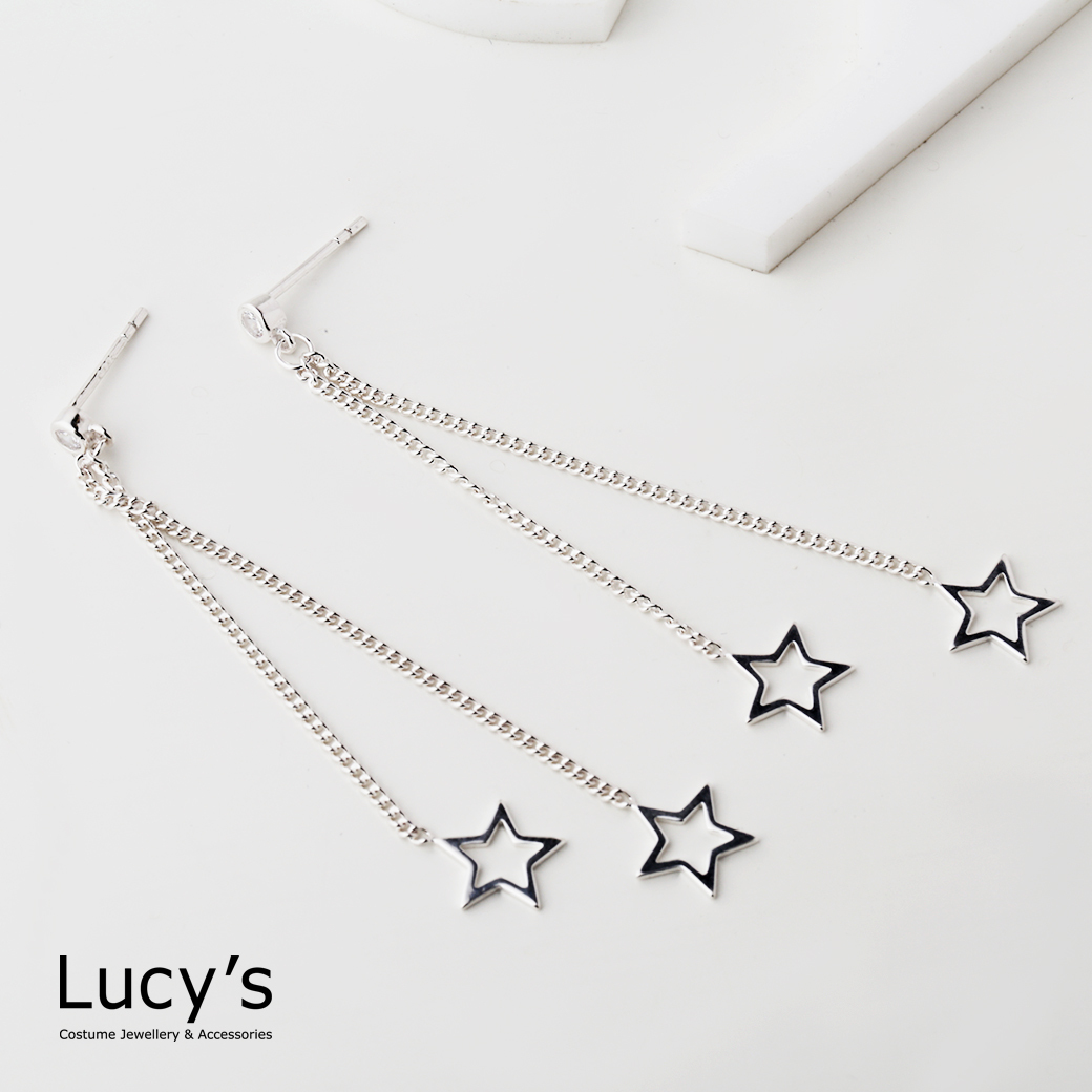 925純銀 星雨 耳環 (126872)