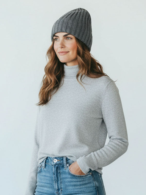 LIVIANA CONTI 羅紋毛帽 (灰)