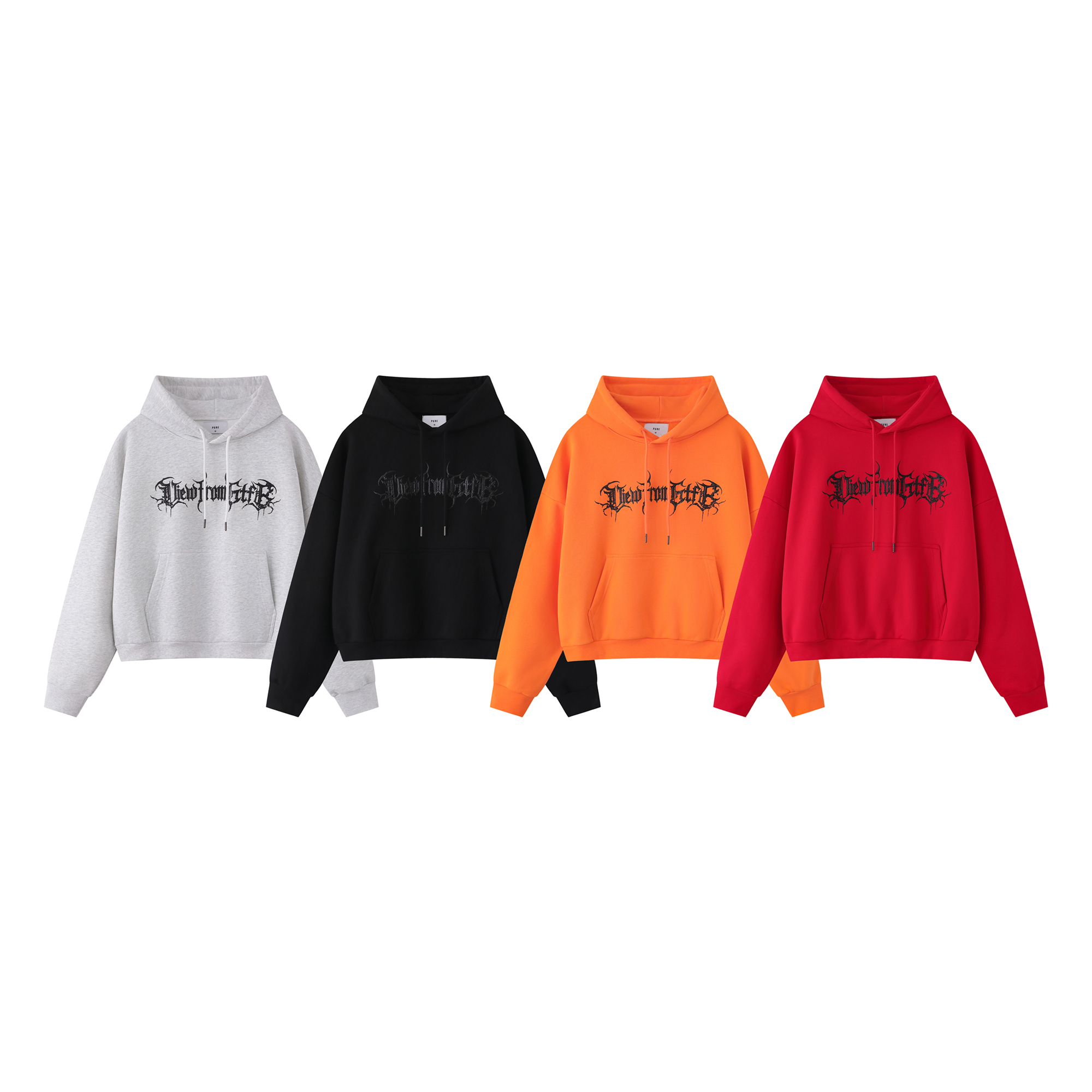 《K》荊棘立體拉膠厚磅帽T