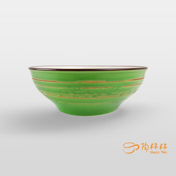 5.5吋條紋利比湯碗-粉/綠 【陶杯杯瓷器】