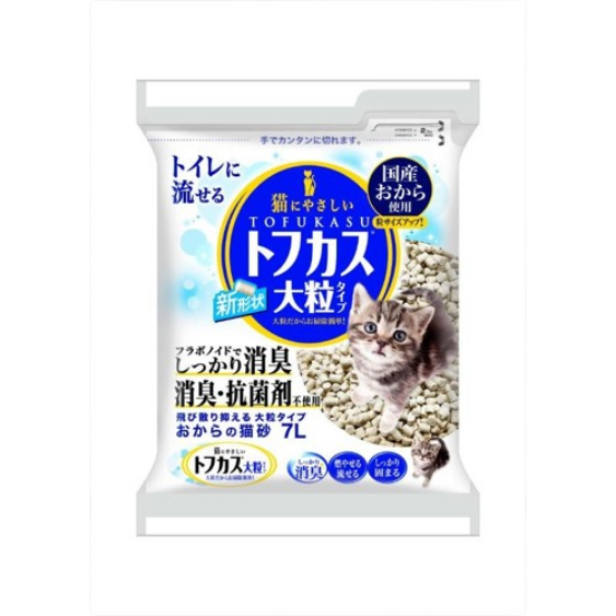 (日本製造及直送)  PegTech ToFucas 大顆粒豆腐貓砂 7L