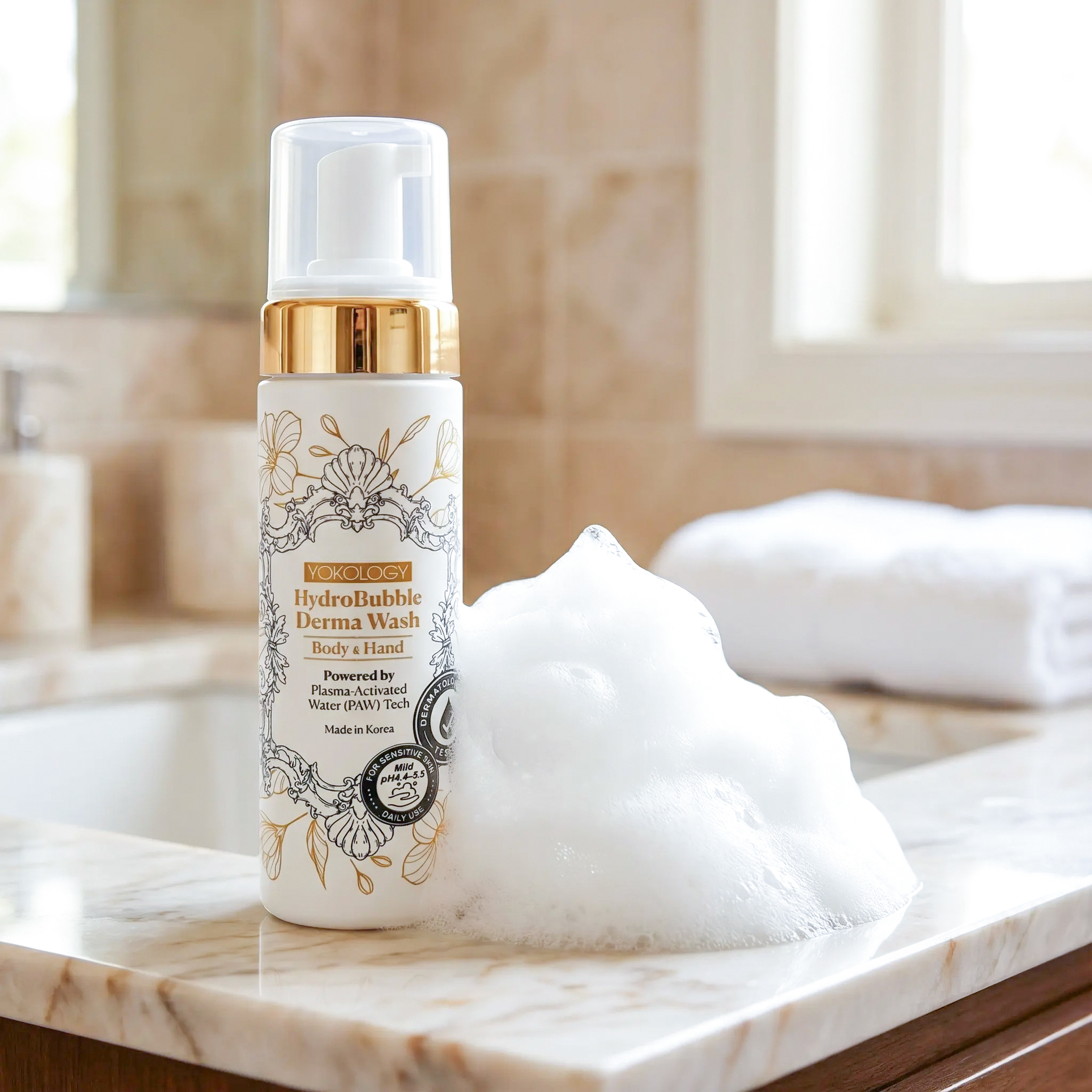 醫學級保濕舒敏抗菌潔膚天然泡泡（身體及手部）│韓國GMP大廠生產│實證抗菌│經皮膚科測試