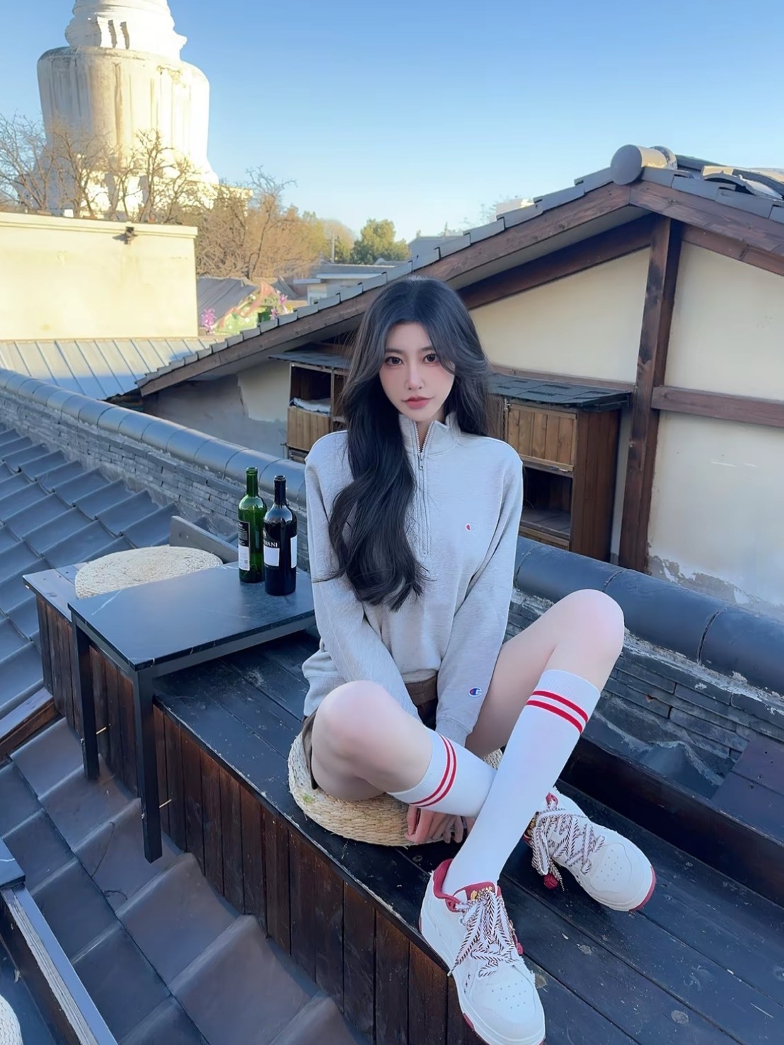 日版🇯🇵 CHAMPION FW25 BASIC 半拉鏈 衛衣