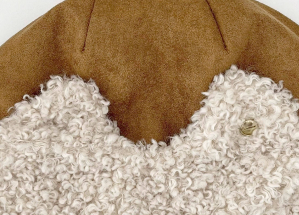 麂皮 x 泰迪絨 | 貓耳翻簷保暖飛行帽【HTMK46】