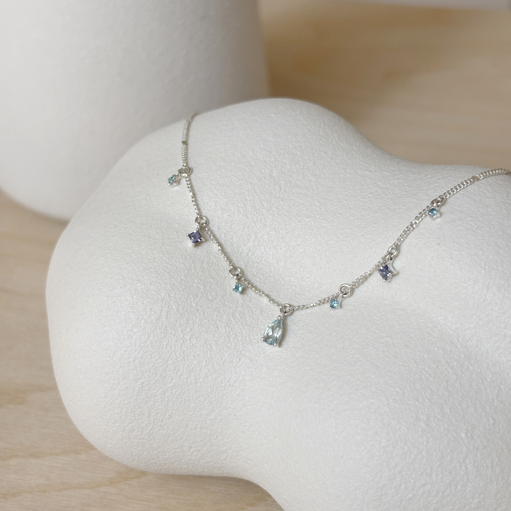 Drift藍藍寶石鎖骨鏈