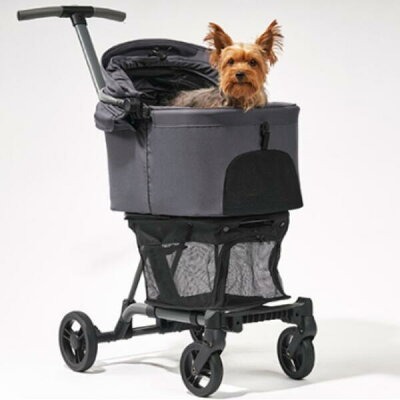 日本AirBuggy Wiz X 高級輕量寵物手推車 8kg -暗灰色 Dim Grey