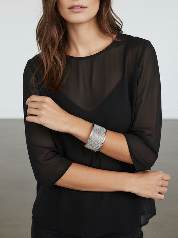 PESERICO 銀鍊寬手環